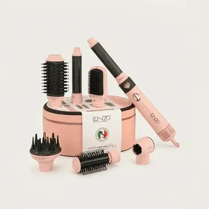 سشوار برس‌دار حالت‌دهنده انزو پروفیشینال مدل EN-4133pro با توان 1500 وات، موتور DC، فناوری تولید یون، تنظیم دما سه حالته، تنظیم سرعت دو سرعته، قابلیت باد سرد، سری قابل تعویض، کاهش وز مو، مناسب استفاده خانگی و حرفه‌ای