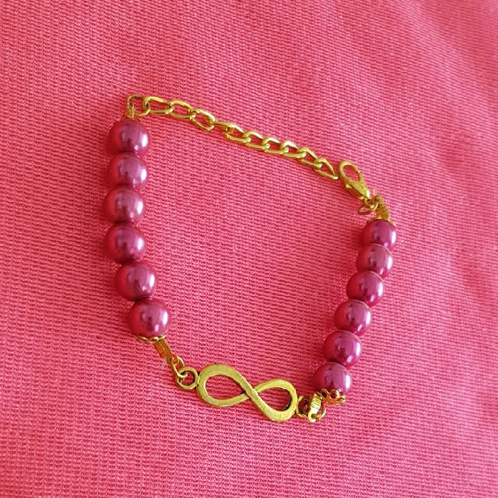 دستبند دخترانه طرح بینهایت کد PSQ2 دستبند دخترانه طرح بینهایت کد PSQ2