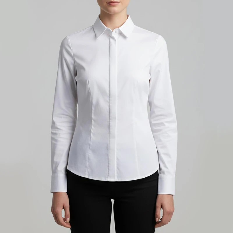 شومیز آستین بلند یقه برگردان زنانه تولیکا مدل 33066