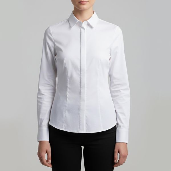 شومیز آستین بلند یقه برگردان زنانه تولیکا مدل 33066