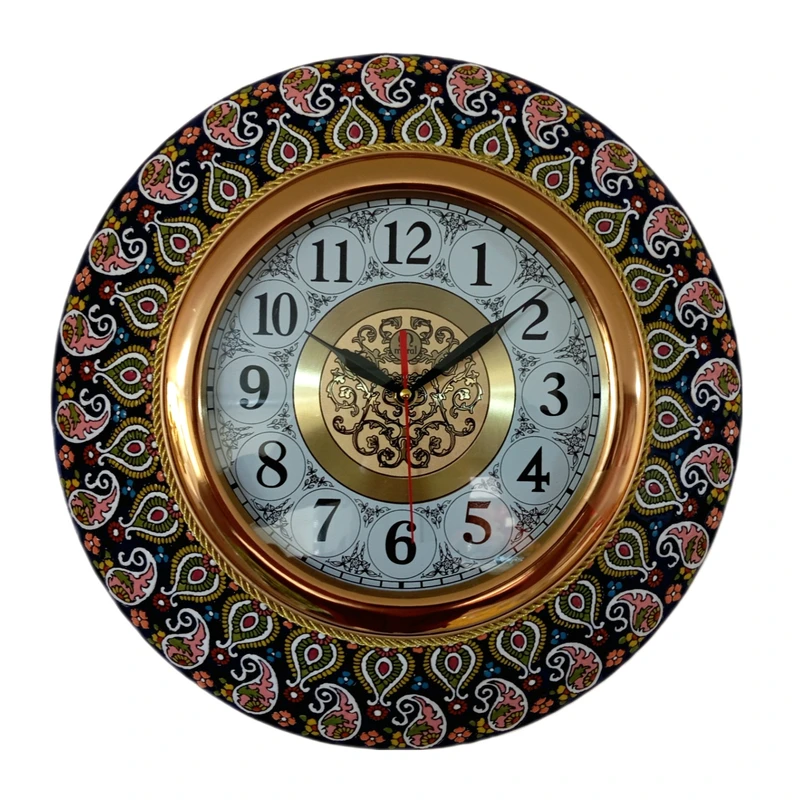 عکس شماره 2 : ساعت دیواری میناکاری کد 01