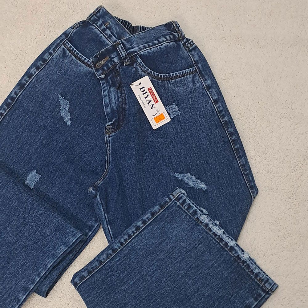 شلوار جین زاپ دار زنانه دیان مدل بگ -  - 12