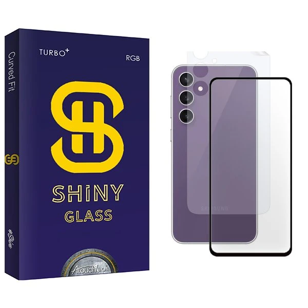 محافظ صفحه نمایش شیشه ای آتوچبو مدل Shiny مناسب برای گوشی موبایل سامسونگ Galaxy S23 FE به همراه محافظ پشت گوشی