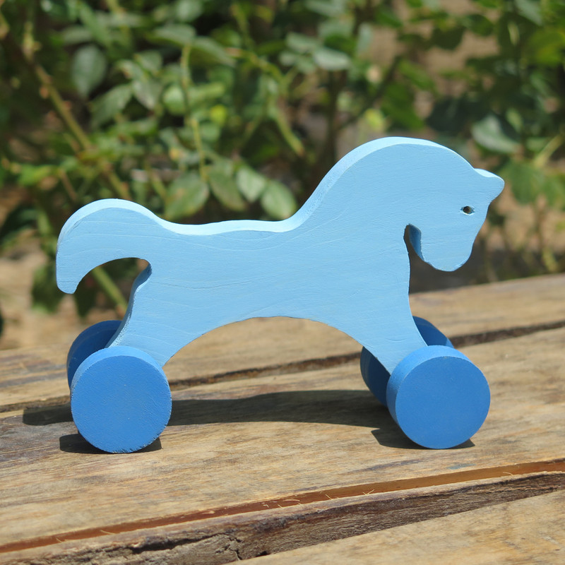 اسباب بازی زینتی مدل اسب چرخ دار