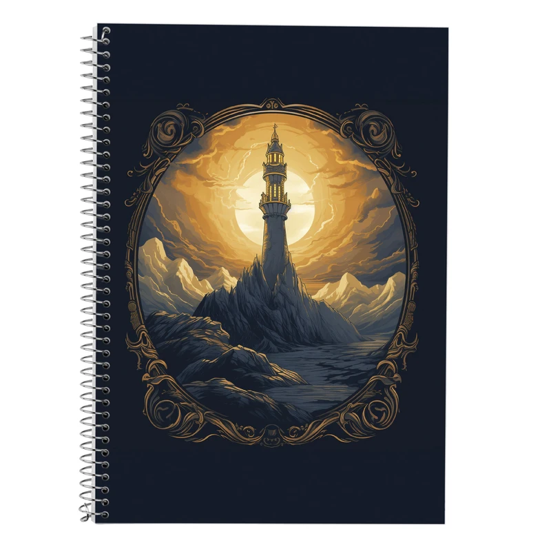 دفتر زبان 50 برگ مدوپد مدل سه خط طرح  ارباب حلقه ها The Lord of the Rings کد DF3040