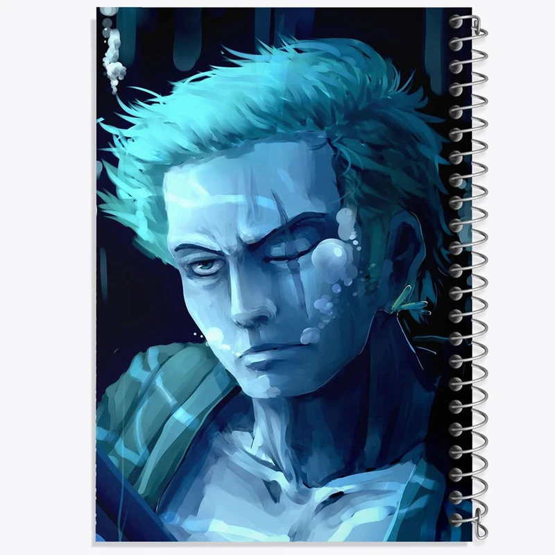 دفتر ژورنال نویسی 50 برگ خندالو مدل نقطه ای طرح زورو انیمه وان پیس One Piece کد 17277