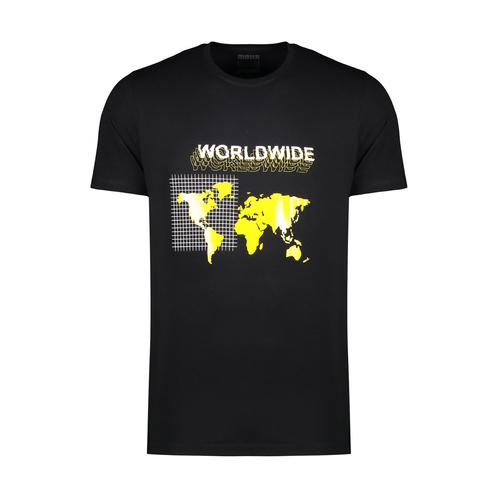 تی شرت آستین کوتاه مردانه موها فیتنس مدل WORLD WIDE -  - 1