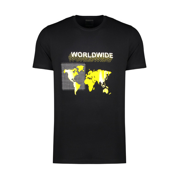 تی شرت آستین کوتاه مردانه موها فیتنس مدل WORLD WIDE