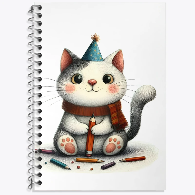 دفتر لغت 50 برگ خندالو طرح گربه بامزه کد F6174