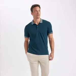 پولوشرت آستین کوتاه یقه برگردان مردانه دفکتو مدل D0033AXGN614