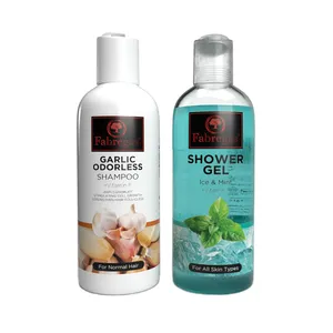 شامپو مو فابریگاس مدل Garlic Odorless حجم 400 میلی لیتر به همراه ژل شست و شوی بدن فابریگاس مدل Ice And Mint حجم 400 میلی لیتر