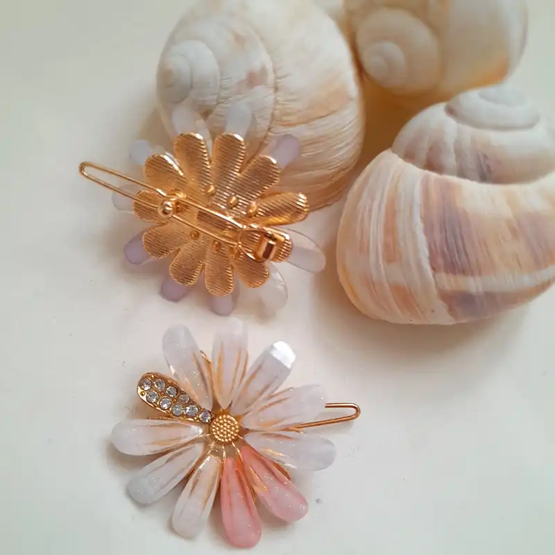 گیره مو زنانه مدل گل کریستالی کد t.s.51323