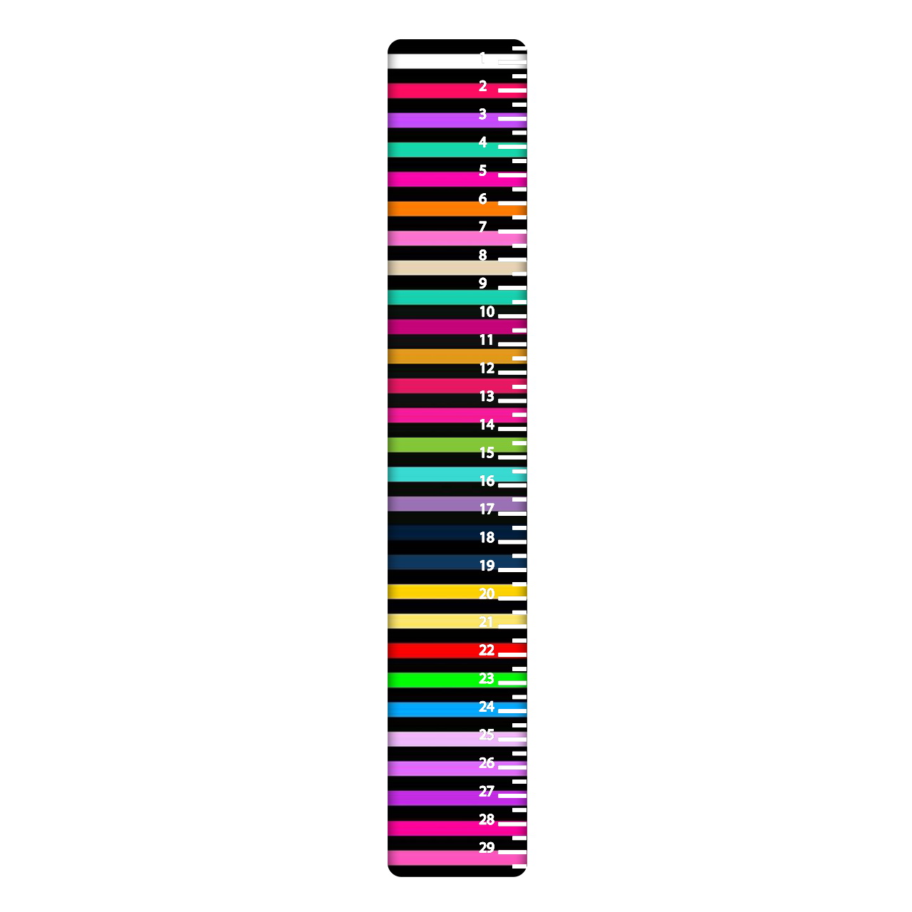 خط کش 30 سانتی متر طرح رنگی کد 801