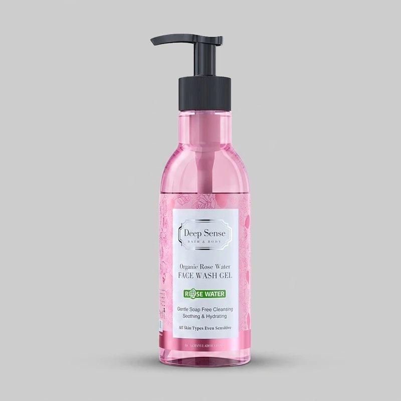 ژل شستشوی صورت دیپ سنس مدل Rose Water مناسب پوست های حساس حجم 250 میلی‌لیتر