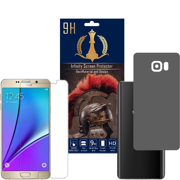 برچسب پوششی اینفینیتی مدل PRO MAX مناسب برای گوشی موبایل سامسونگ Galaxy NOTE 5 به همراه محافظ صفحه نمایش