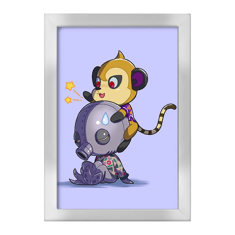 تابلو خندالو طرح بازی انیمال کراسینگ (Animal Crossing) کد 32639