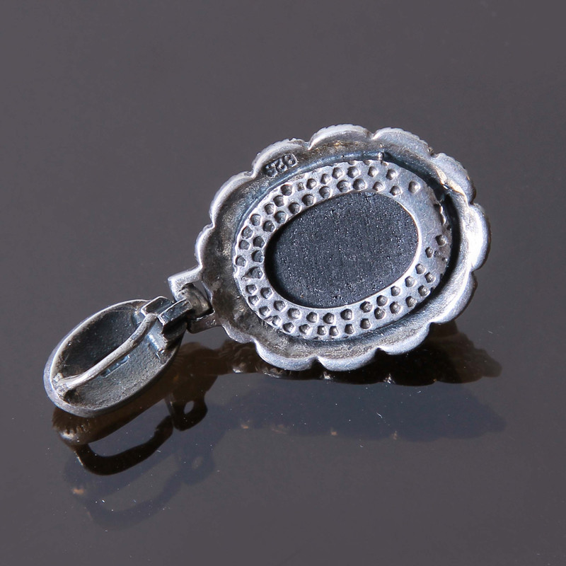 آویز گردنبند نقره زنانه بازرگانی میلادی مدل کوارتز کد PK_090