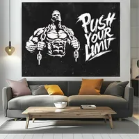 پوستر پارچه ای طرح مخمل انگیزشی مدل بدنسازی کد PY277