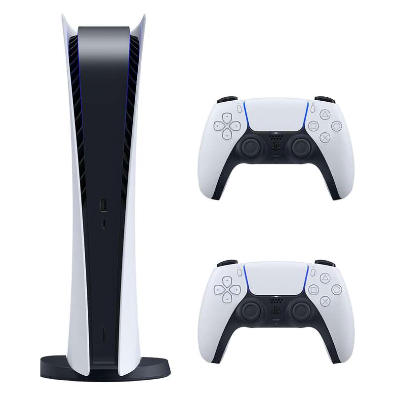 مجموعه کنسول بازی سونی مدل PlayStatio 5 Digital Edition ظرفیت 825 گیگابایت به همراه دسته اضافی مجموعه کنسول بازی سونی مدل PlayStatio 5 Digital Edition ظرفیت 825 گیگابایت به همراه دسته اضافی
