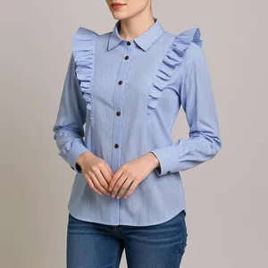 شومیز آستین بلند یقه برگردان زنانه مدل کیان