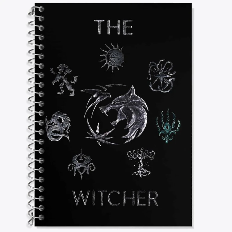 دفتر زبان 50 برگ خندالو مدل سه خط طرح سریال ویچر Witcher کد 27422