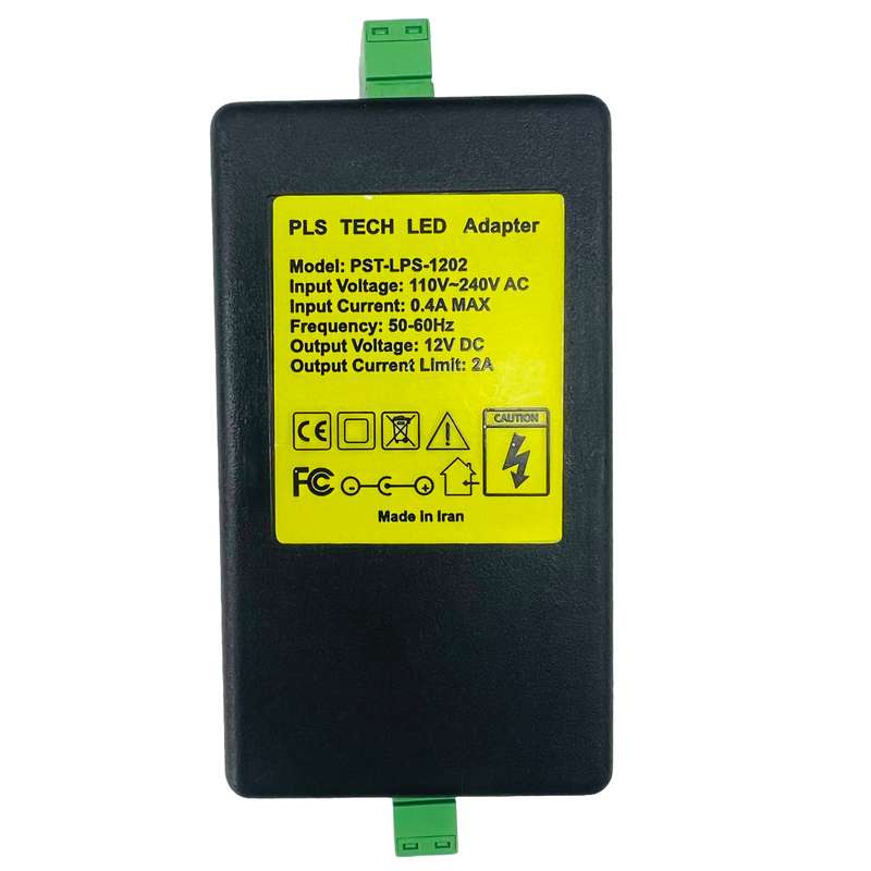 منبع تغذیه 12 ولت 2 آمپر مدل PST-LPS-1202 مناسب برای led