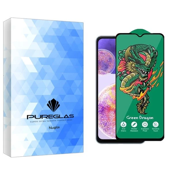 محافظ صفحه نمایش پیور گلس مدل NueGlas Green_Dragon مناسب برای گوشی موبایل سامسونگ Galaxy A23