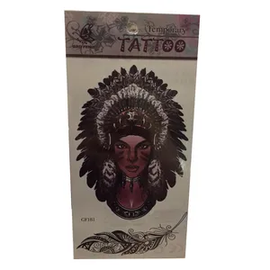 تتو موقت طرح سرخپوست کد 181