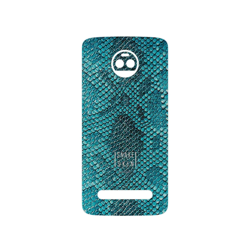 برچسب پوششی ماهوت مدل Blue Snake Skin مناسب برای گوشی موبایل موتورولا Moto Z2 Force