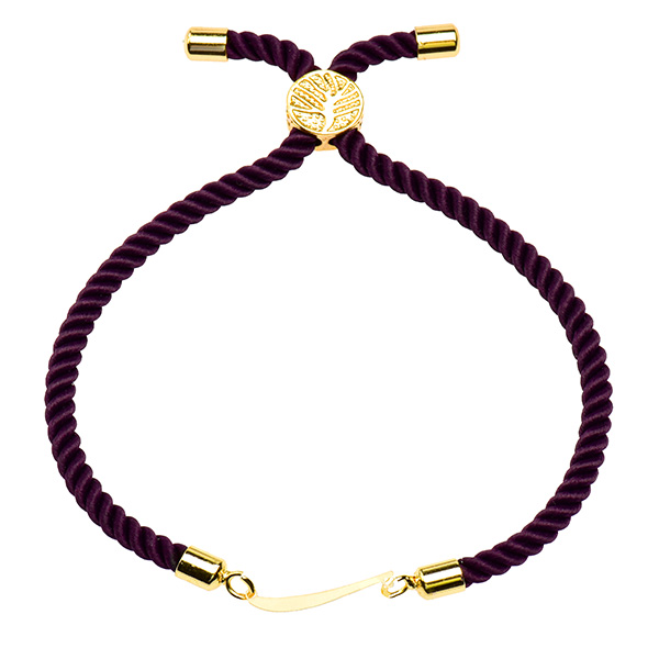 دستبند طلا 18 عیار زنانه کرابو طرح حرف ر مدل Kr2525
