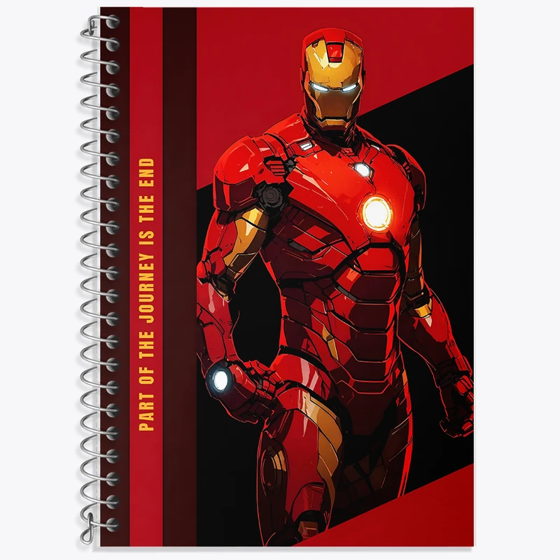دفتر زبان 50 برگ خندالو مدل دو خط طرح مرد آهنی مارول (Marvel) کد N3471