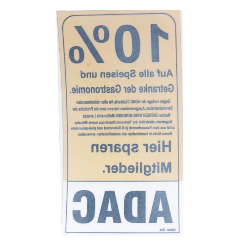 برچسب شیشه خودرو طرح آداک 1%  کد 6601