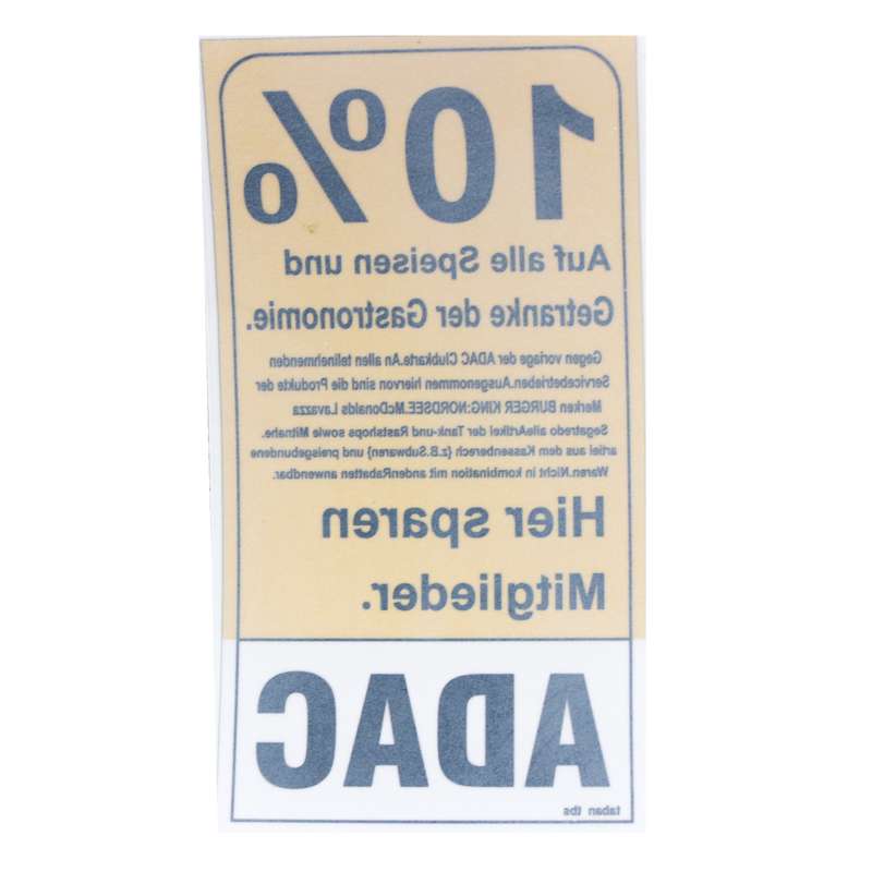 برچسب شیشه خودرو طرح آداک 1%  کد 6601