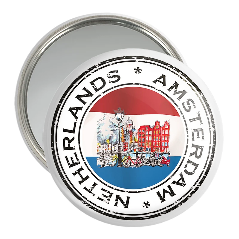 آینه جیبی خندالو مدل پرچم هلند  کد 20465