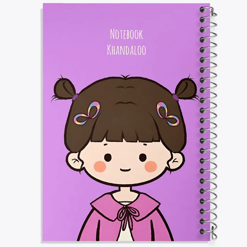 دفتر مشق 50 برگ خندالو طرح دخترانه کیوت کد N4159