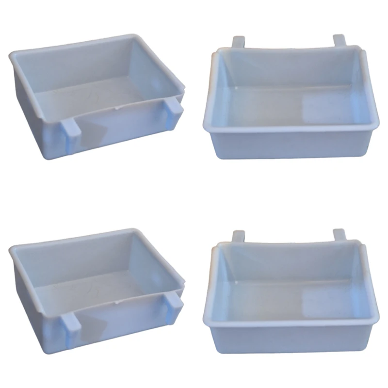 ظرف آب و غذا حیوانات مدل چهارگوش بسته 4 عددی