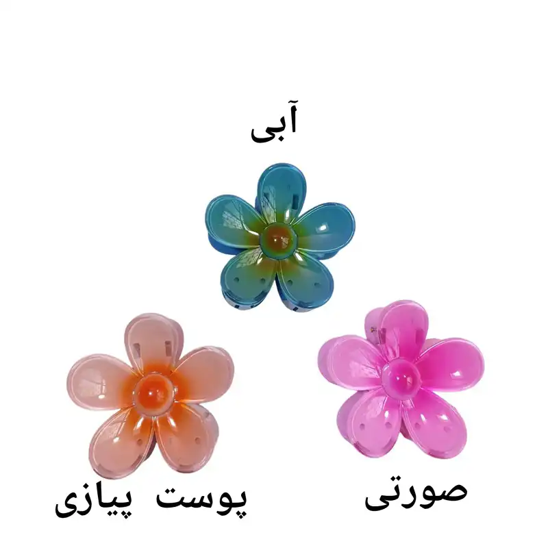 کلیپس مو زنانه مدل گل پنج پر