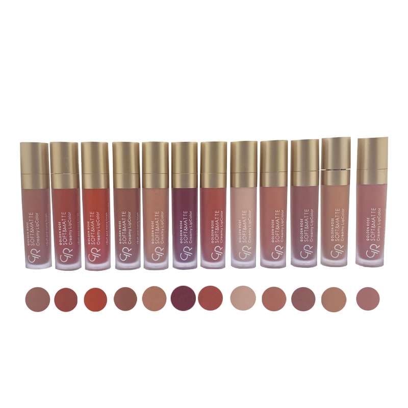 رژ لب مایع گلدن رز مدل 01 بسته 12 عددی