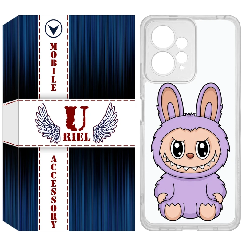 کاور یوریل مدل Clear کد 130 طرح لبوبو Labubu مناسب برای گوشی موبایل شیائومی Redmi Note 12 4G
