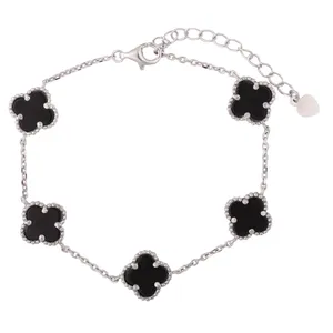 دستبند نقره زنانه مدل گل کد B3062