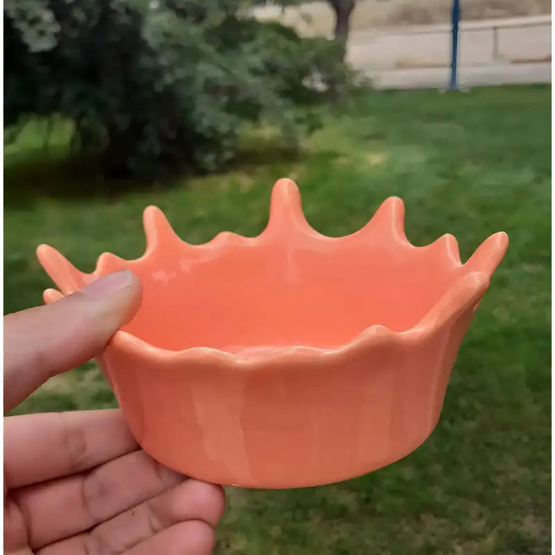 کاسه سرامیکی طرح پاستیلی بسته 6 عددی