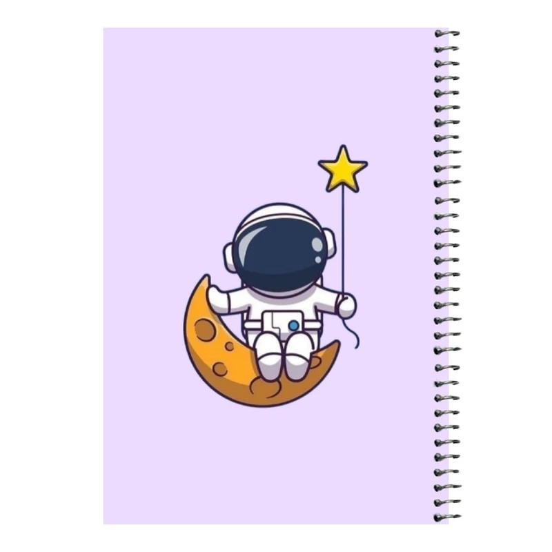 دفتر مشق 80 برگ اس جی مدل فضانورد و ماه کد 1