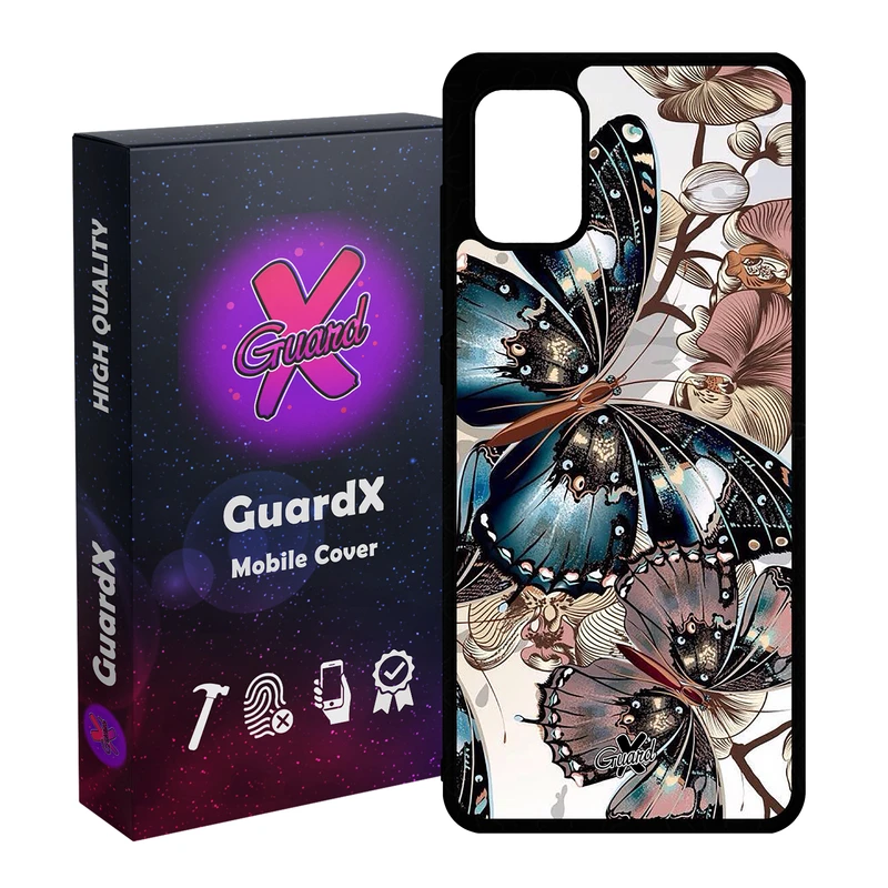 کاور گارد ایکس طرح پروانه مدل Glass10285 مناسب برای گوشی موبایل سامسونگ Galaxy A31
