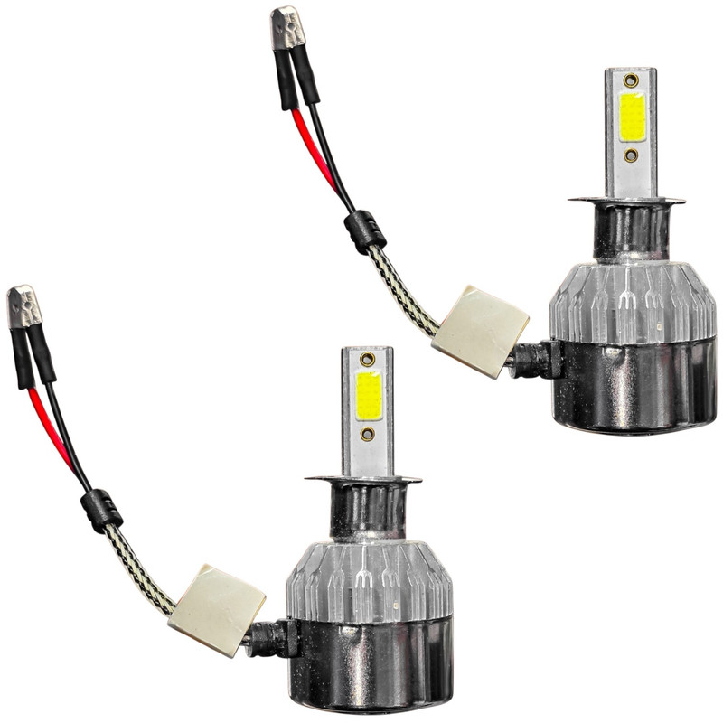 هدلایت نور بالا چراغ جلو خودرو تک حالته فورس مدل دوطرفه یخی کد CUB پایه H1 مناسب برای اطلس و سهند بسته ۲ عددی
