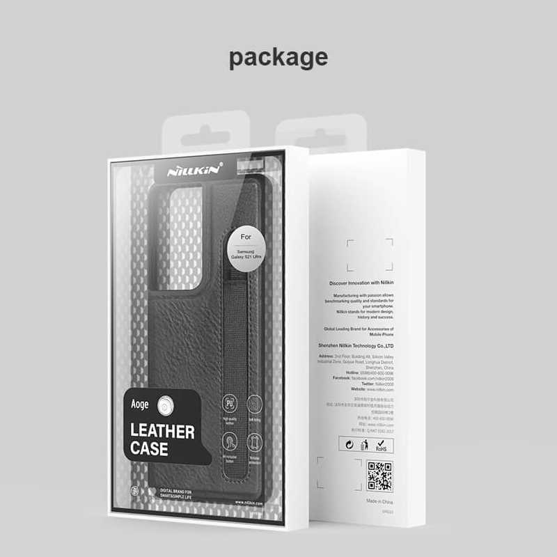 کاور نیلکین مدل aoge Leather Cover مناسب برای گوشی موبایل سامسونگ Galaxy S21 Ultra/S21 Ultra 5G