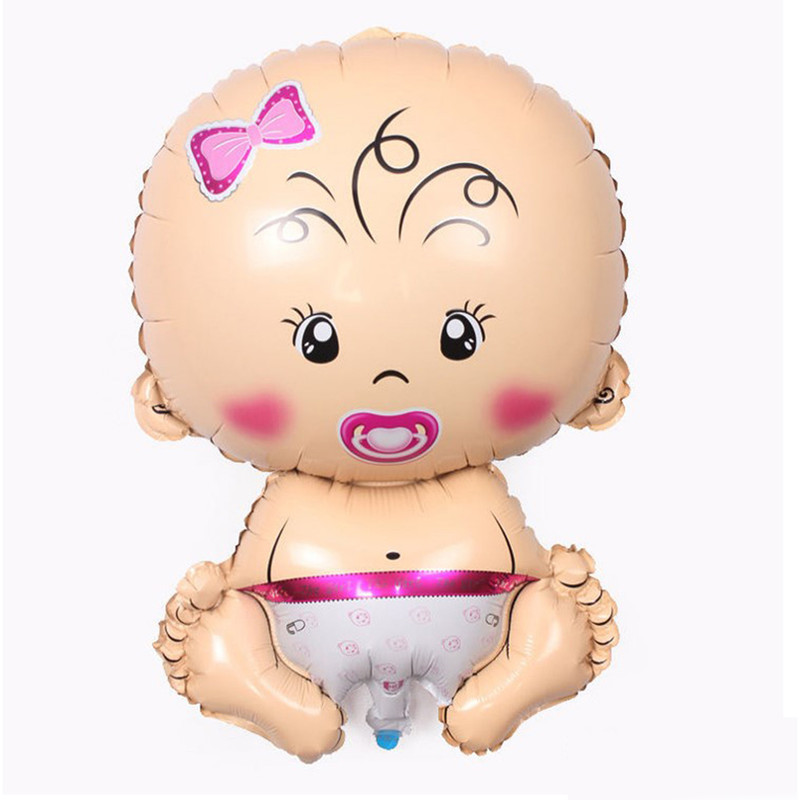 بادکنک فویلی لاکی بالونز طرح نوزاد مدل دختر و پسر کد 1089 مجموعه دو عددی