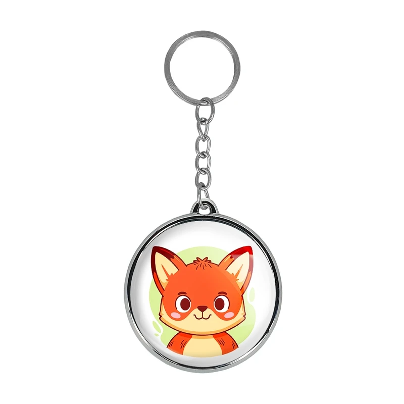 جاکلیدی خندالو طرح روباه حیوانات بامزه مدل دوطرفه کد 3713937140