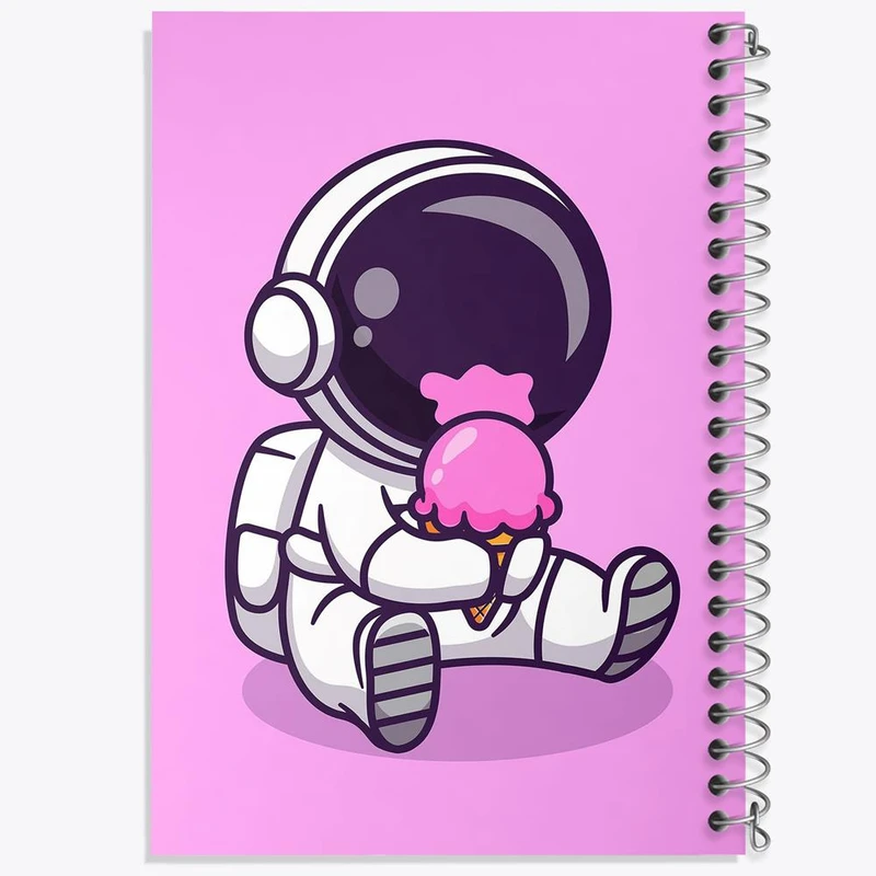 دفتر ژورنال نویسی 50 برگ خندالو مدل نقطه ای طرح فضانورد کد 25123