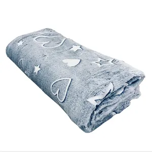 پتو مسافرتی 2 نفر ویراگیتا مدل شبنما ستاره لاو سایز 220x200 سانتی‌متر