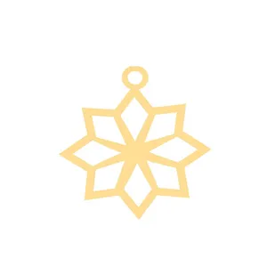 آویز گردنبند طلا 18 عیار زنانه قیراط طرح هندسی کد GH6284